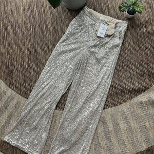 12th Tribe Sparkle Wide Leg Pants